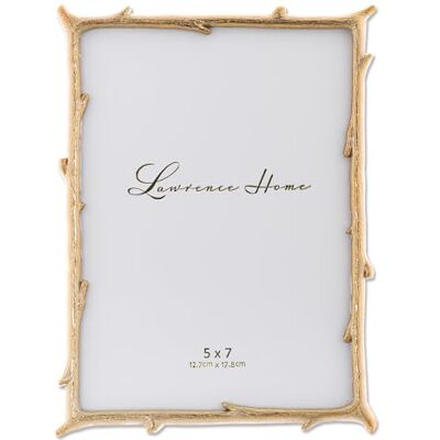 Lawrence Frames 712557 5 x 7 złoty metalowy wzór naturalnej gałęzi ramka na zdjęcia Lawrence Frames 712557 5 x 7 złoty metalowy wzór naturalnej gałęzi ramka na zdjęcia