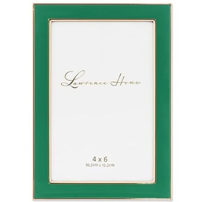 Lawrence Frames Metalowa rama, polerowana emalia, zielona, 10 x 15 cm Lawrence Frames Metalowa rama, polerowana emalia, zielona, 10 x 15 cm