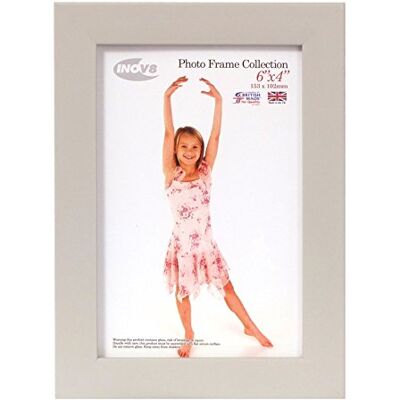 INOV8 Framing brytyjska wykonana tradycyjny obraz/ramka na zdjęcia, miękka szara, 15 x 10 cm, 15 x 10 cm INOV8 Framing brytyjska wykonana tradycyjny obraz/ramka na zdjęcia, miękka szara, 15 x 10 cm, 15 x 10 cm