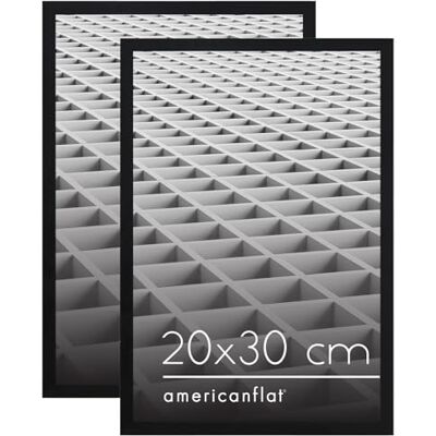 Americanflat cienkie czarne ramki na zdjęcia 20 x 30 cm – 2 szt. – ze szkłem odpornym na stłuczenie – do postawienia lub powieszenia – z uchwytem i podpórką Americanflat cienkie czarne ramki na zdjęcia 20 x 30 cm – 2 szt. – ze szkłem odpornym na stłuczenie – do postawienia lub powieszenia – z uchwytem i podpórką