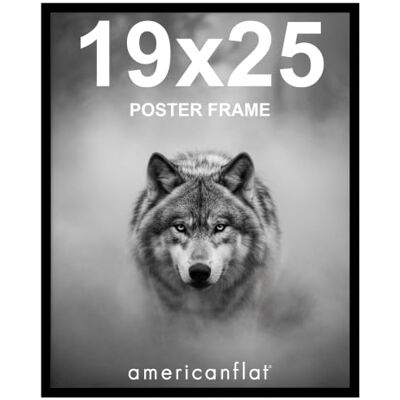 Americanflat Ramka na plakat 48 x 63,5 cm z polerowanym pleksiglasem, Streamline Collection, cienka ramka na zdjęcia do ekspozycji ściennej, akcesoria do zawieszania w zestawie, czarna Americanflat Ramka na plakat 48 x 63,5 cm z polerowanym pleksiglasem, Streamline Collection, cienka ramka na zdjęcia do ekspozycji ściennej, akcesoria do zawieszania w zestawie, czarna