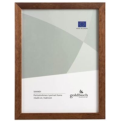 goldbuch Skandi 90 0594 ramka na zdjęcia 15 x 20 cm, pojedyncza ramka z prawdziwego drewna, ramka portretowa do postawienia, drewniana rama z uchwytem ściennym, ramka na zdjęcia, brązowa goldbuch Skandi 90 0594 ramka na zdjęcia 15 x 20 cm, pojedyncza ramka z prawdziwego drewna, ramka portretowa do postawienia, drewniana rama z uchwytem ściennym, ramka na zdjęcia, brązowa