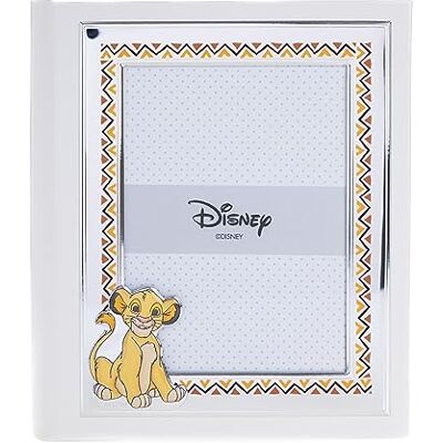 VALENTI & CO. Disney Baby – Król Lew Simba – Album fotograficzny dla dzieci ze srebrnym uchwytem na zdjęcie na prezent na chrzest noworodka lub urodziny dla dzieci VALENTI & CO. Disney Baby – Król Lew Simba – Album fotograficzny dla dzieci ze srebrnym uchwytem na zdjęcie na prezent na chrzest noworodka lub urodziny dla dzieci