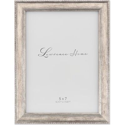 Lawrence Frames Klasyczna ramka na zdjęcia z koralikami, 13 x 18, srebrna Lawrence Frames Klasyczna ramka na zdjęcia z koralikami, 13 x 18, srebrna