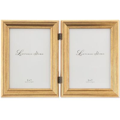 Lawrence Frames 5 x 7 zawias podwójna Sutter polerowane złoto ramka na zdjęcia Lawrence Frames 5 x 7 zawias podwójna Sutter polerowane złoto ramka na zdjęcia