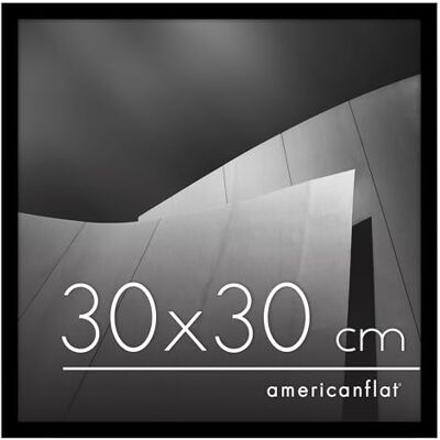 Americanflat czarna cienka ramka na zdjęcia 30 x 30 cm – z polerowaną szybką z pleksi – do powieszenia na ścianie – z uchwytami montażowymi – kolekcja Streamline Americanflat czarna cienka ramka na zdjęcia 30 x 30 cm – z polerowaną szybką z pleksi – do powieszenia na ścianie – z uchwytami montażowymi – kolekcja Streamline