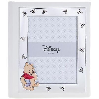 VALENTI & CO. Disney Baby Winnie The Puchatek – Album fotograficzny dla dzieci ze srebrnym uchwytem na zdjęcie na prezent chrzest noworodka lub urodziny dla dzieci VALENTI & CO. Disney Baby Winnie The Puchatek – Album fotograficzny dla dzieci ze srebrnym uchwytem na zdjęcie na prezent chrzest noworodka lub urodziny dla dzieci