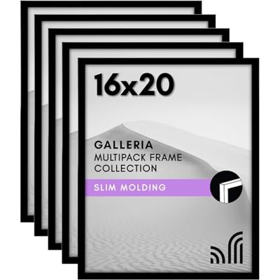 Americanflat ramka na zdjęcia 41x51 cm z polerowanym pleksi – zestaw 5 sztuk – kolekcja Galleria – ramki do ekspozycji na ścianie – czarne Americanflat ramka na zdjęcia 41x51 cm z polerowanym pleksi – zestaw 5 sztuk – kolekcja Galleria – ramki do ekspozycji na ścianie – czarne