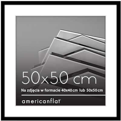 Americanflat czarna ramka na zdjęcia 50 x 50 cm cienka ramka ścienna pasuje do formatu 40 x 40 cm z passe-partout lub 50 x 50 cm bez wkładki – z polerowaną szybką z pleksi Americanflat czarna ramka na zdjęcia 50 x 50 cm cienka ramka ścienna pasuje do formatu 40 x 40 cm z passe-partout lub 50 x 50 cm bez wkładki – z polerowaną szybką z pleksi
