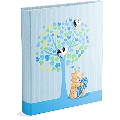 Mareli album na zdjęcia narodziny dziecka 20 x 25 drzewo życia, jasnoniebieski, ze srebrnym Mareli album na zdjęcia narodziny dziecka 20 x 25 drzewo życia, jasnoniebieski, ze srebrnym