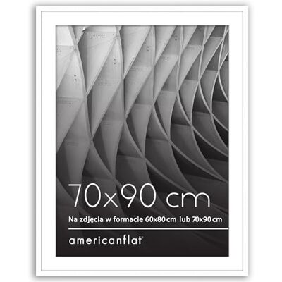 Americanflat biała ramka na zdjęcia 70 x 90 cm – cienka ramka ścienna z passe-partout do zdjęć 60 x 80 cm lub bez wkładki do formatu 70 x 90 cm – z polerowaną szybką z pleksi Americanflat biała ramka na zdjęcia 70 x 90 cm – cienka ramka ścienna z passe-partout do zdjęć 60 x 80 cm lub bez wkładki do formatu 70 x 90 cm – z polerowaną szybką z pleksi