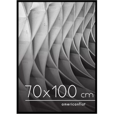 Americanflat czarna cienka ramka na zdjęcia 70 x 100 cm – z polerowaną szybką z pleksi – do powieszenia na ścianie – z uchwytami montażowymi – kolekcja Streamline Americanflat czarna cienka ramka na zdjęcia 70 x 100 cm – z polerowaną szybką z pleksi – do powieszenia na ścianie – z uchwytami montażowymi – kolekcja Streamline