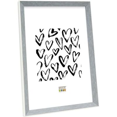 Deknudt Frames Deknudt S46CH7_15.0x15.0 ramka do zdjęć, żywica syntetyczna, białaszaraszara Deknudt Frames Deknudt S46CH7_15.0x15.0 ramka do zdjęć, żywica syntetyczna, białaszaraszara