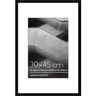 Americanflat czarna ramka na zdjęcia 30 x 45 cm cienka ramka ścienna pasuje do formatu 20 x 30 cm z passe-partout lub 30 x 45 cm bez wkładki – z polerowaną szybką z pleksi Americanflat czarna ramka na zdjęcia 30 x 45 cm cienka ramka ścienna pasuje do formatu 20 x 30 cm z passe-partout lub 30 x 45 cm bez wkładki – z polerowaną szybką z pleksi
