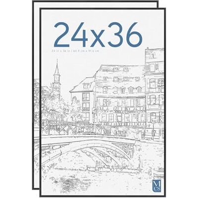 MCS Oryginalna rama plakatowa, 61 x 91 cm, czarna, zestaw 2 MCS Oryginalna rama plakatowa, 61 x 91 cm, czarna, zestaw 2