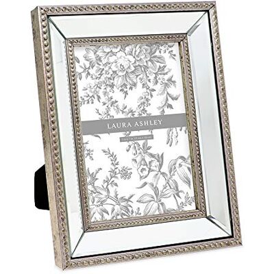 Laura Ashley Ramka na zdjęcia z lustrzanymi koralikami, 5 x 7 cm, klasyczna lustrzana ramka z koralikami obramowania, montowana na ścianie, stworzona do ekspozycji na stół, galerii zdjęć i sztuki ściennej, (5 x 7, szampański) Laura Ashley Ramka na zdjęcia z lustrzanymi koralikami, 5 x 7 cm, klasyczna lustrzana ramka z koralikami obramowania, montowana na ścianie, stworzona do ekspozycji na stół, galerii zdjęć i sztuki ściennej, (5 x 7, szampański)