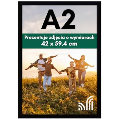 Americanflat ramka na zdjęcia A2 z pleksi 42 x 59,4 cm, z drewna kompozytowego, montaż ścienny, czarna Americanflat ramka na zdjęcia A2 z pleksi 42 x 59,4 cm, z drewna kompozytowego, montaż ścienny, czarna