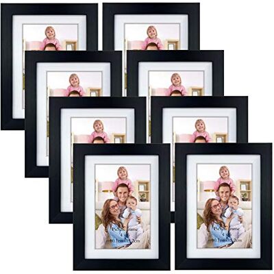 Giftgarden B6011UK Ramki do Zdjęć, Czarny, 8 Sztuk Giftgarden B6011UK Ramki do Zdjęć, Czarny, 8 Sztuk