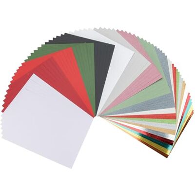 Creative Florence Papier kolorowy, A4, format A4, mieszanka kolorów na Boże Narodzenie, 75 sztuk, 216-200 g/m², do scrapbookingu, produkcji kart, wykrawania i innych prac ręcznych Creative Florence Papier kolorowy, A4, format A4, mieszanka kolorów na Boże Narodzenie, 75 sztuk, 216-200 g/m², do scrapbookingu, produkcji kart, wykrawania i innych prac ręcznych