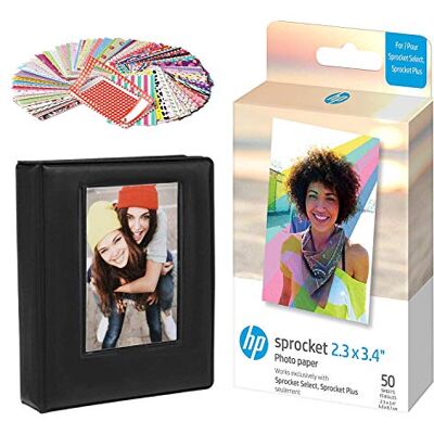 HP Zębatka 6,3 x 9,5 cm Premium Zink Sticky Back Papier fotograficzny (50 arkuszy) Pakiet startowy HP Zębatka 6,3 x 9,5 cm Premium Zink Sticky Back Papier fotograficzny (50 arkuszy) Pakiet startowy