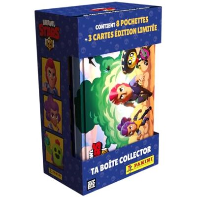 Panini Brawl Stars Trading Cards Metalowe pudełko 8 kieszeni + 3 karty z limitowanej edycji Panini Brawl Stars Trading Cards Metalowe pudełko 8 kieszeni + 3 karty z limitowanej edycji