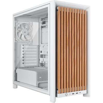 Corsair FRAME 4000D WOOD RS modułowa obudowa Mid-Tower ATX PC – drewniany panel przedni, 4 x wentylatory PWM RS120 w zestawie, system montażu wentylatora InfiniRail, odwrócony GPU Anti-Sag i obsługa Corsair FRAME 4000D WOOD RS modułowa obudowa Mid-Tower ATX PC – drewniany panel przedni, 4 x wentylatory PWM RS120 w zestawie, system montażu wentylatora InfiniRail, odwrócony GPU Anti-Sag i obsługa
