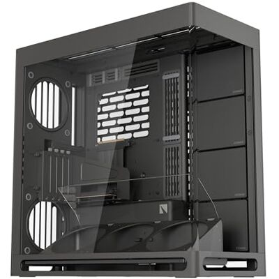 HAVN HS 420 VGPU dwukomorowa obudowa ATX Mid Tower PC czarna Pionowy zestaw GPU PCIe 5.0, wentylatory 11 x 140 mm i wsparcie chłodnicy 3 x 420 mm, proste zarządzanie kablami, szkło hartowane, HAVN HS 420 VGPU dwukomorowa obudowa ATX Mid Tower PC czarna Pionowy zestaw GPU PCIe 5.0, wentylatory 11 x 140 mm i wsparcie chłodnicy 3 x 420 mm, proste zarządzanie kablami, szkło hartowane,