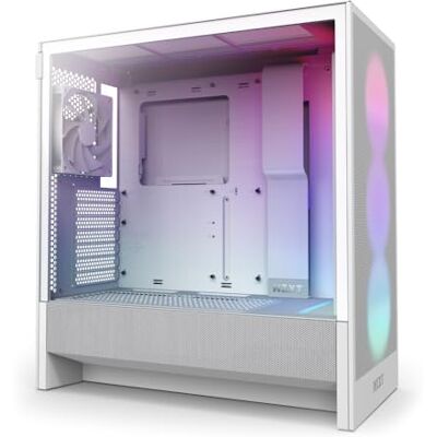NZXT H5 Flow RGB Kompaktowa Obudowa PC Mid-Tower ATX Biały Kompaktowa obudowa mid-tower z wentylatorami F360 RGB Core, obsługą chłodnicy 360mm i szkłem hartowanym. RGB gotowe na CAM. NZXT H5 Flow RGB Kompaktowa Obudowa PC Mid-Tower ATX Biały Kompaktowa obudowa mid-tower z wentylatorami F360 RGB Core, obsługą chłodnicy 360mm i szkłem hartowanym. RGB gotowe na CAM.