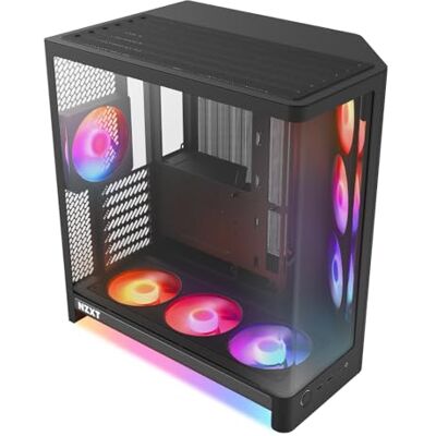 NZXT H6 RGB+ Kompaktowa Obudowa PC ATX Dwukomorowa Czarny Dwukomorowa obudowa ATX z wentylatorami RGB i Control Hub Lite w zestawie. Zsynchronizowane podświetlenie od razu przez CAM. NZXT H6 RGB+ Kompaktowa Obudowa PC ATX Dwukomorowa Czarny Dwukomorowa obudowa ATX z wentylatorami RGB i Control Hub Lite w zestawie. Zsynchronizowane podświetlenie od razu przez CAM.