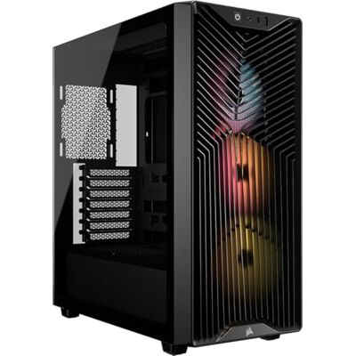 Corsair Obudowa PC 3200D RS ARGB Mid-Tower – w zestawie 3 wentylatory RS120 ARGB PWM, ramię stabilizacyjne GPU, ASUS BTF, MSI Project Zero, Gigabyte Project Stealth, czarne Corsair Obudowa PC 3200D RS ARGB Mid-Tower – w zestawie 3 wentylatory RS120 ARGB PWM, ramię stabilizacyjne GPU, ASUS BTF, MSI Project Zero, Gigabyte Project Stealth, czarne