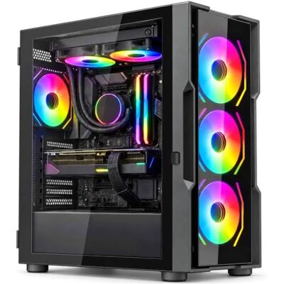 Noua Smash SK100, obudowa PC do gier ARGB Mid-Tower E-ATX, 4 wentylatory PWM ARGB 120 mm, obsługuje grzejniki 360 mm, panel przedni i panel boczny ze szkła hartowanego Noua Smash SK100, obudowa PC do gier ARGB Mid-Tower E-ATX, 4 wentylatory PWM ARGB 120 mm, obsługuje grzejniki 360 mm, panel przedni i panel boczny ze szkła hartowanego