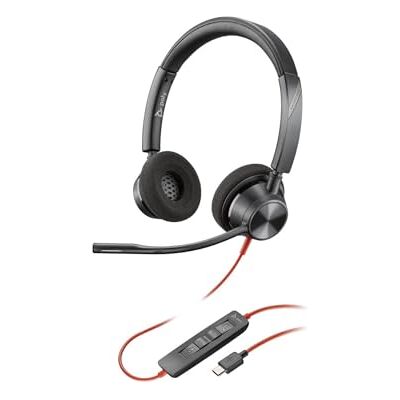 PLT Plantronics Stereo-Headset 'Blackwire C3320' mit USB-A Anschluss und flexiblem Mikrofonarm, Schwarz, One Size PLT Plantronics Stereo-Headset 'Blackwire C3320' mit USB-A Anschluss und flexiblem Mikrofonarm, Schwarz, One Size