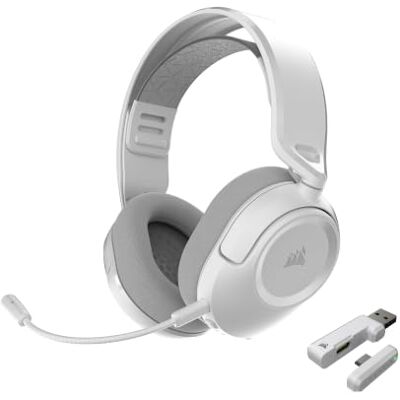 Corsair HS35 v3 bezprzewodowy zestaw słuchawkowy do gier z mikrofonem – 2,4 GHz i Bluetooth (PC/PS5/PS4/Switch/Mac/Mobile), lekki komfort, Dolby Atmos, biały Corsair HS35 v3 bezprzewodowy zestaw słuchawkowy do gier z mikrofonem – 2,4 GHz i Bluetooth (PC/PS5/PS4/Switch/Mac/Mobile), lekki komfort, Dolby Atmos, biały