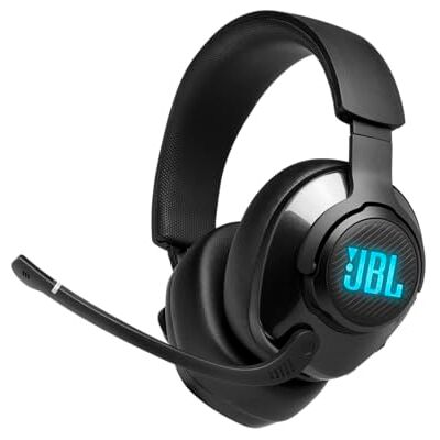 JBL QUANTUM400 Over-Ear Gaming Headset, słuchawki wokółuszne RGB, podświetlany, przewodowy zestaw słuchawkowy dla graczy, kompatybilny z PC, PS, Xbox, Nintendo, czarne JBL QUANTUM400 Over-Ear Gaming Headset, słuchawki wokółuszne RGB, podświetlany, przewodowy zestaw słuchawkowy dla graczy, kompatybilny z PC, PS, Xbox, Nintendo, czarne