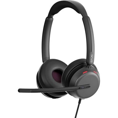 EPOS IMPACT Dwustronny przewodowy zestaw słuchawkowy 860T z mikrofonem, certyfikat Microsoft Teams, przewodowe słuchawki USB-C do komputera, wysokowydajny mikrofon z redukcją szumów EPOS IMPACT Dwustronny przewodowy zestaw słuchawkowy 860T z mikrofonem, certyfikat Microsoft Teams, przewodowe słuchawki USB-C do komputera, wysokowydajny mikrofon z redukcją szumów