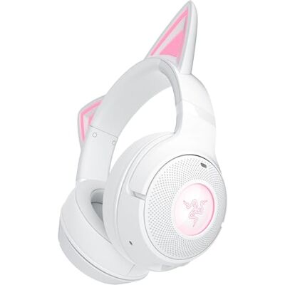 Razer Kraken Kitty V2 BT Bezprzewodowy zestaw słuchawkowy Bluetooth RGB z mikrofonem Kitty Ears do gier i streamingu (325g, TriForce 40 mm, Bluetooth 5.2, mikrofon z redukcją szumów) Biały Razer Kraken Kitty V2 BT Bezprzewodowy zestaw słuchawkowy Bluetooth RGB z mikrofonem Kitty Ears do gier i streamingu (325g, TriForce 40 mm, Bluetooth 5.2, mikrofon z redukcją szumów) Biały