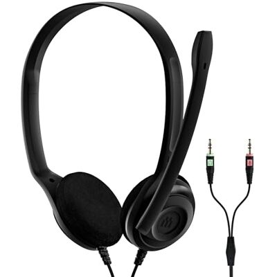 EPOS Sennheiser PC 3 Chat – trwały zestaw słuchawkowy nauszny do komputera, słuchawki z kablem, mikrofon z redukcją szumów, łatwy do podłączenia, dźwięk stereo, do prowadzenia rozmów online, lekcji i gier, EPOS Sennheiser PC 3 Chat – trwały zestaw słuchawkowy nauszny do komputera, słuchawki z kablem, mikrofon z redukcją szumów, łatwy do podłączenia, dźwięk stereo, do prowadzenia rozmów online, lekcji i gier,