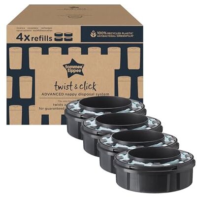 Tommee Tippee Twist and Click Pojemnik na Pieluchy Zapas - Zestaw 4 Tommee Tippee Twist and Click Pojemnik na Pieluchy Zapas - Zestaw 4