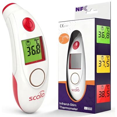 scala SC 8360 NFC Top Speed Night cyfrowy termometr na podczerwień z optycznym i akustycznym alarmem gorączki, zapamiętywanie danych dzięki połączeniu NFC i aplikacji scala SC 8360 NFC Top Speed Night cyfrowy termometr na podczerwień z optycznym i akustycznym alarmem gorączki, zapamiętywanie danych dzięki połączeniu NFC i aplikacji