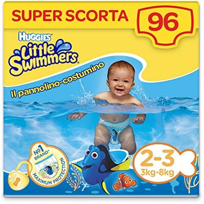 HUGGIES Little Swimmers pieluchy, rozmiar 2-3 (3-8 kg), 96 pieluszek HUGGIES Little Swimmers pieluchy, rozmiar 2-3 (3-8 kg), 96 pieluszek