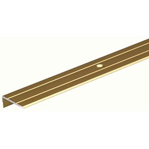 Alberts 476663 profil ochronny na krawędź schodów, aluminium, anodowane w kolorze złota, 1000 x 25 x 10 mm Alberts 476663 profil ochronny na krawędź schodów, aluminium, anodowane w kolorze złota, 1000 x 25 x 10 mm