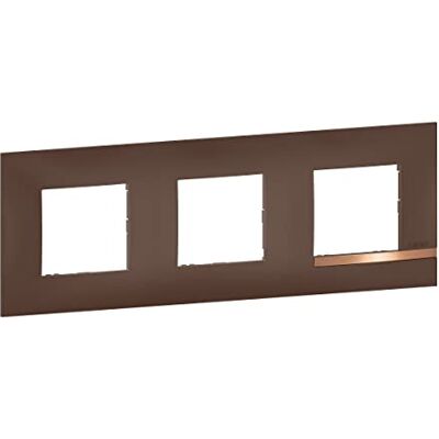Bticino legrand BTAL9TS3 Tabliczka Alorise Collection Deco 3 stanowiska Wykończenie Ziemia Siena-Brązowy z obramowaniem z efektem miedzi-BTAL9TS3 Bticino legrand BTAL9TS3 Tabliczka Alorise Collection Deco 3 stanowiska Wykończenie Ziemia Siena-Brązowy z obramowaniem z efektem miedzi-BTAL9TS3