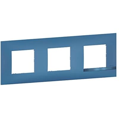 Bticino legrand BTAL9LA3 Tabliczka Alorise Collection Deco 3 stanowiska Wykończenie Laguon-Niebieski z metalicznym obszyciem-BTAL9LA3 Bticino legrand BTAL9LA3 Tabliczka Alorise Collection Deco 3 stanowiska Wykończenie Laguon-Niebieski z metalicznym obszyciem-BTAL9LA3
