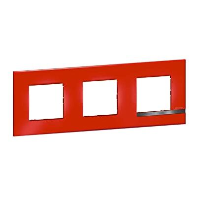 Bticino legrand BTAL9RU3 Tabliczka Alorise Collection Deco 3 słupki wykończeniowe rubinowo-czerwony błyszczący z krawędzią z efektem aluminium-BTAL9RU3 Bticino legrand BTAL9RU3 Tabliczka Alorise Collection Deco 3 słupki wykończeniowe rubinowo-czerwony błyszczący z krawędzią z efektem aluminium-BTAL9RU3