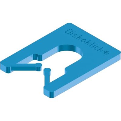 Roto Gluske System palet dystansowych DISKOKLICK typ 2, 40 x 30 x 2 mm, kolor niebieski, 1000 sztuk Roto Gluske System palet dystansowych DISKOKLICK typ 2, 40 x 30 x 2 mm, kolor niebieski, 1000 sztuk