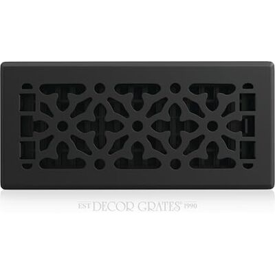 Decor Grates AGH410-BLK gotycki rejestr podłogowy, czarny, 4 x 10 Decor Grates AGH410-BLK gotycki rejestr podłogowy, czarny, 4 x 10