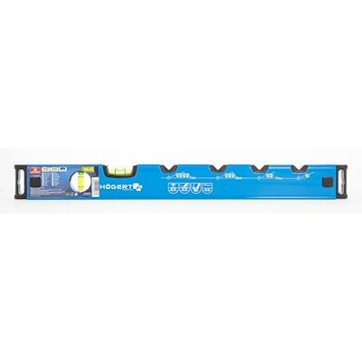 Högert Technik , Poziomica dla elektryków 480 mm, ważka: 90° i 180°, dokładność: 0,5 mm/m, profil aluminiowy 1,6 mm, niebieski Högert Technik , Poziomica dla elektryków 480 mm, ważka: 90° i 180°, dokładność: 0,5 mm/m, profil aluminiowy 1,6 mm, niebieski