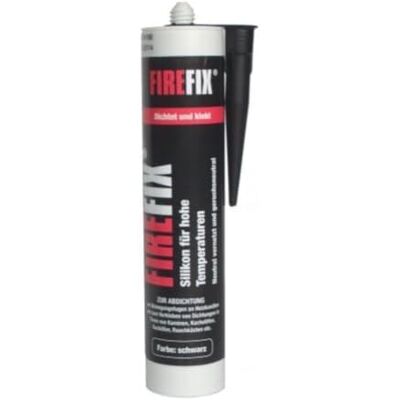 FIREFIX Silikon do wysokich temperatur (kartusz) 310 ml, odporny na wysokie temperatury do 250 °C, czarny FIREFIX Silikon do wysokich temperatur (kartusz) 310 ml, odporny na wysokie temperatury do 250 °C, czarny