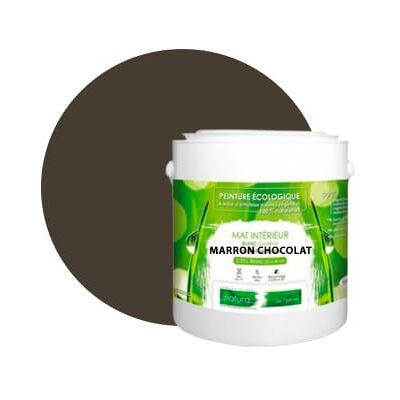 BOX DECO COULEURS Ekologiczna, naturalna farba ścienna do wnętrz o matowym wyglądzie Natura 2,5L/33m², Czekoladowy Brąz BOX DECO COULEURS Ekologiczna, naturalna farba ścienna do wnętrz o matowym wyglądzie Natura 2,5L/33m², Czekoladowy Brąz