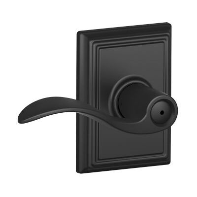 SCHLAGE F40ACC622ADD Addison Collection Accent Dźwignia prywatności, matowa czerń SCHLAGE F40ACC622ADD Addison Collection Accent Dźwignia prywatności, matowa czerń